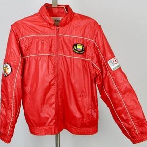 Vintage Mexican Soccer Jacket 1986 Red Windbreaker